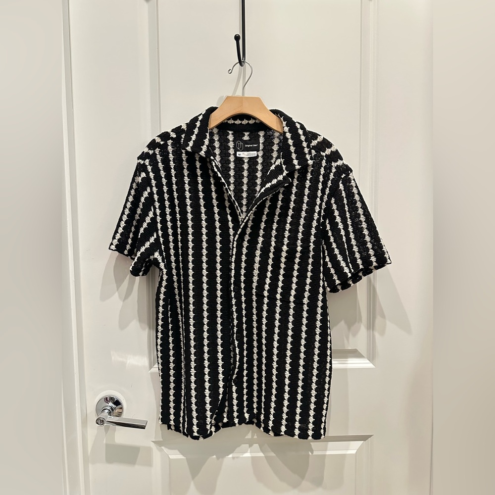 Original Use (Target) Striped Crochet Top, Size Medium
